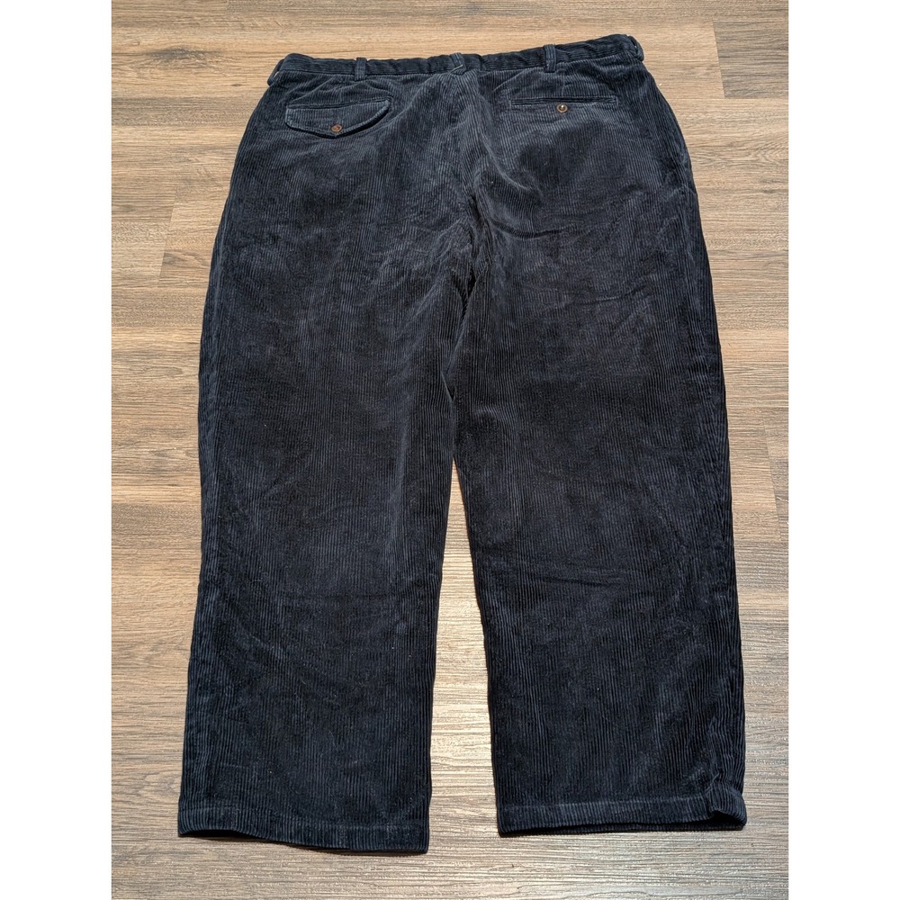 Polo Ralph Lauren Mens Navy Blue Wide Wale Corduroy Pleated Pants 38x30 Relaxed - Picture 9 of 9